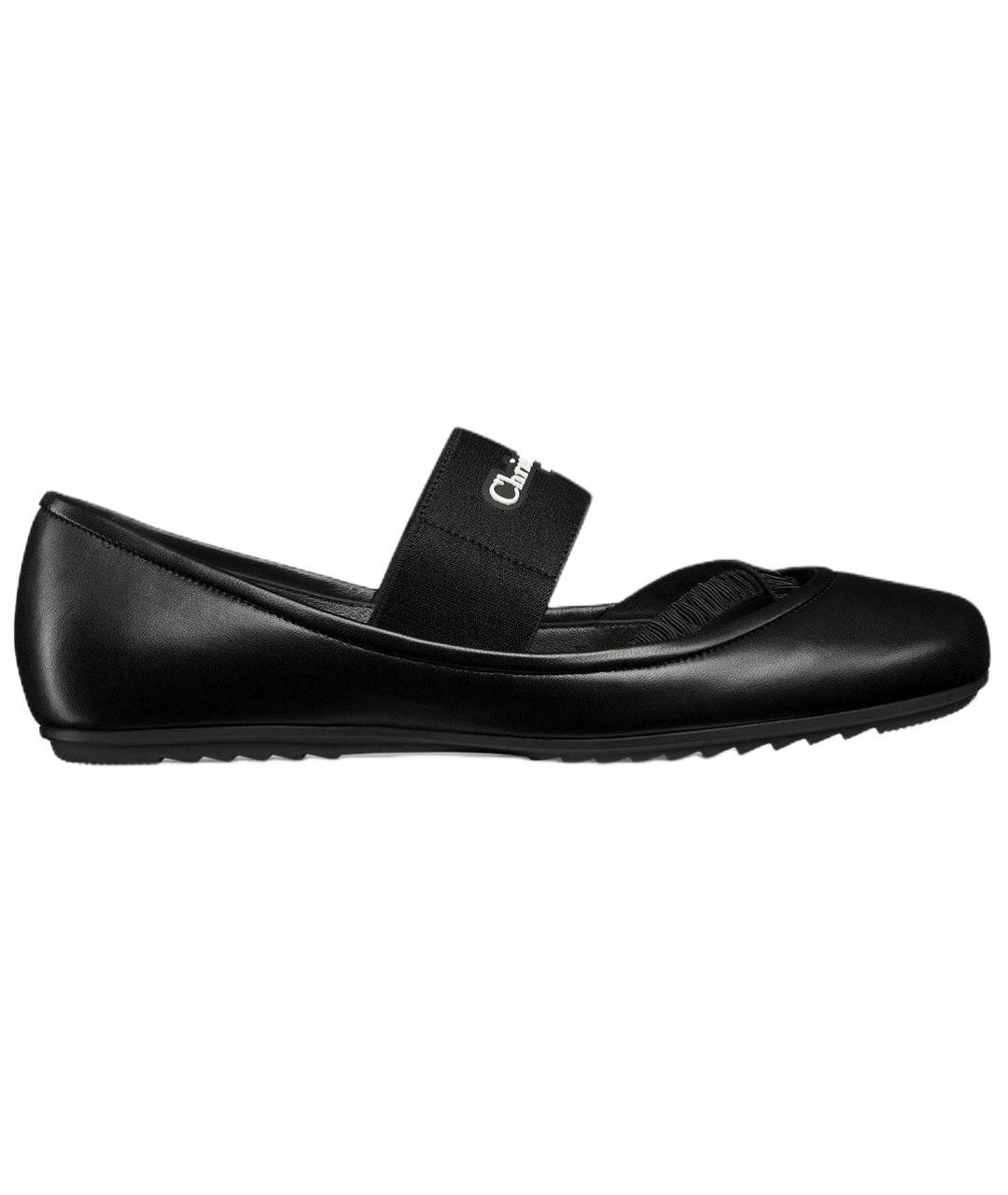 CHRISTIAN DIOR Черные кожаные туфли, фото 1