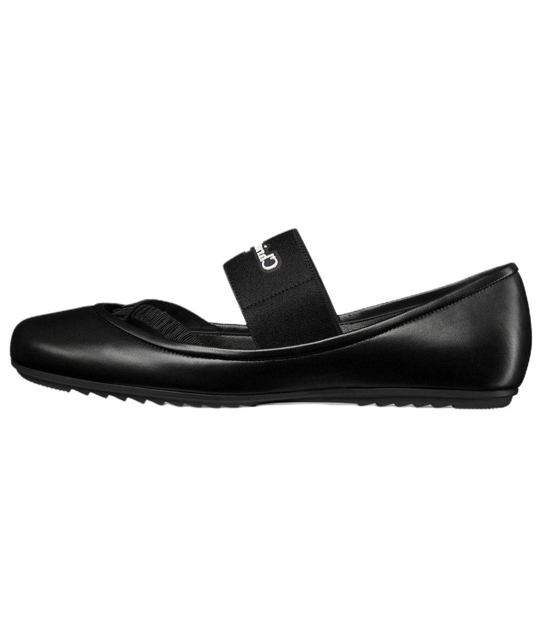 CHRISTIAN DIOR Черные кожаные туфли, фото 2