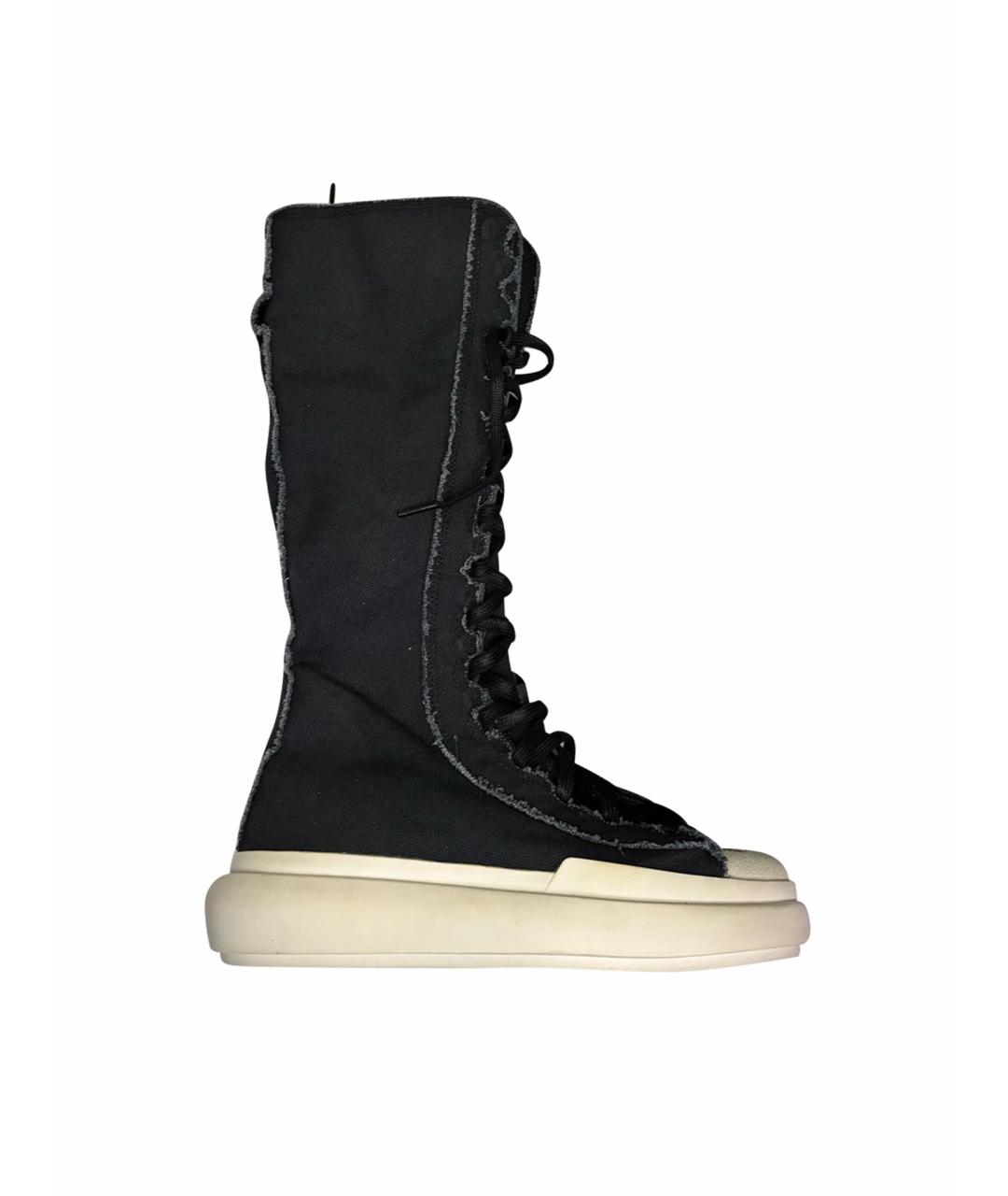 Y-3 Черные текстильные кроссовки, фото 1