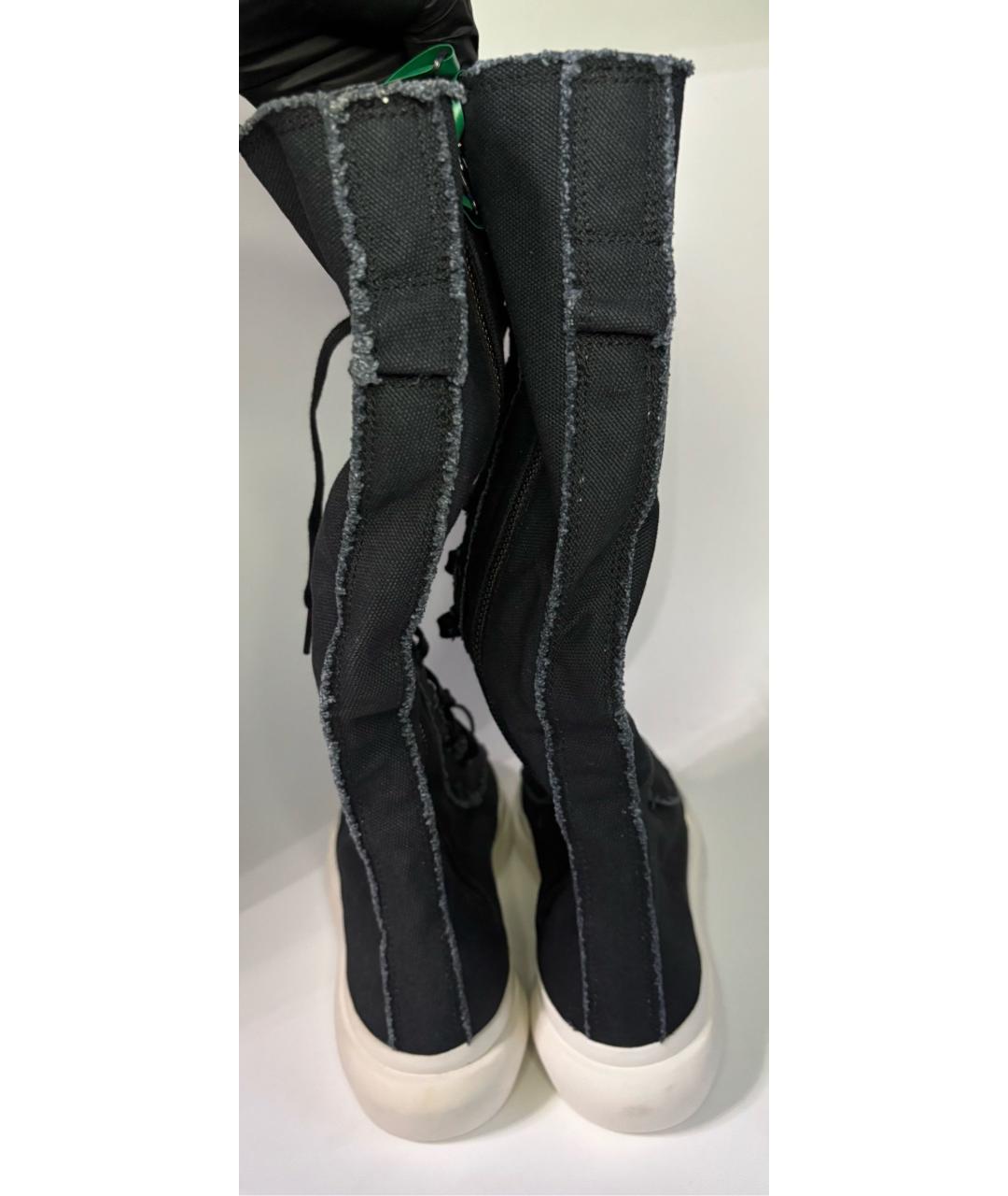 Y-3 Черные текстильные кроссовки, фото 4