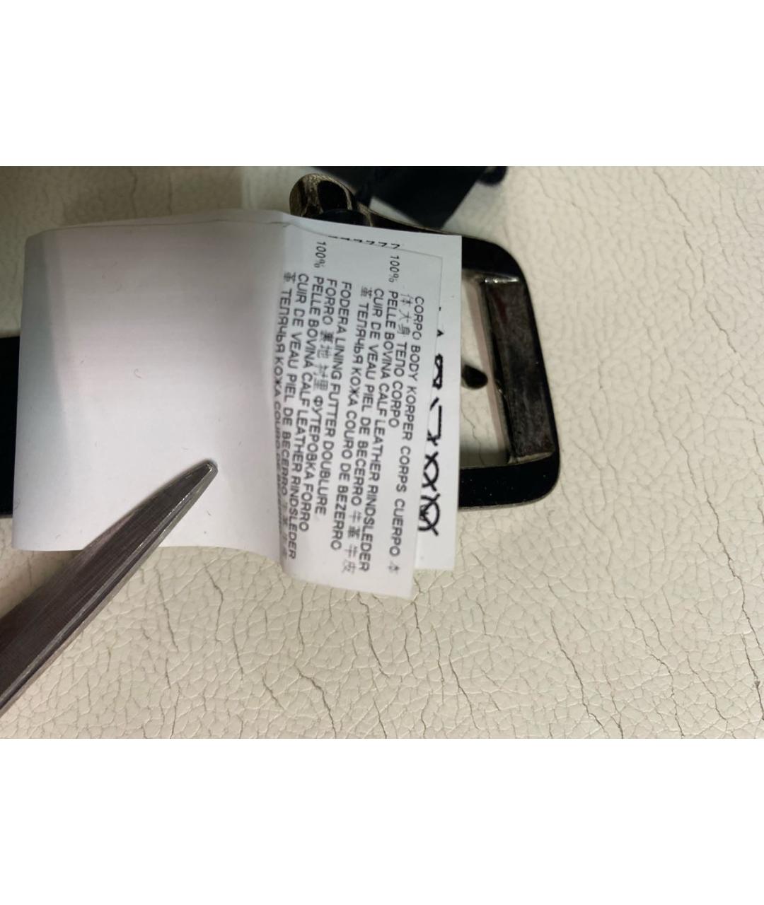 JUST CAVALLI Черный кожаный ремень, фото 6