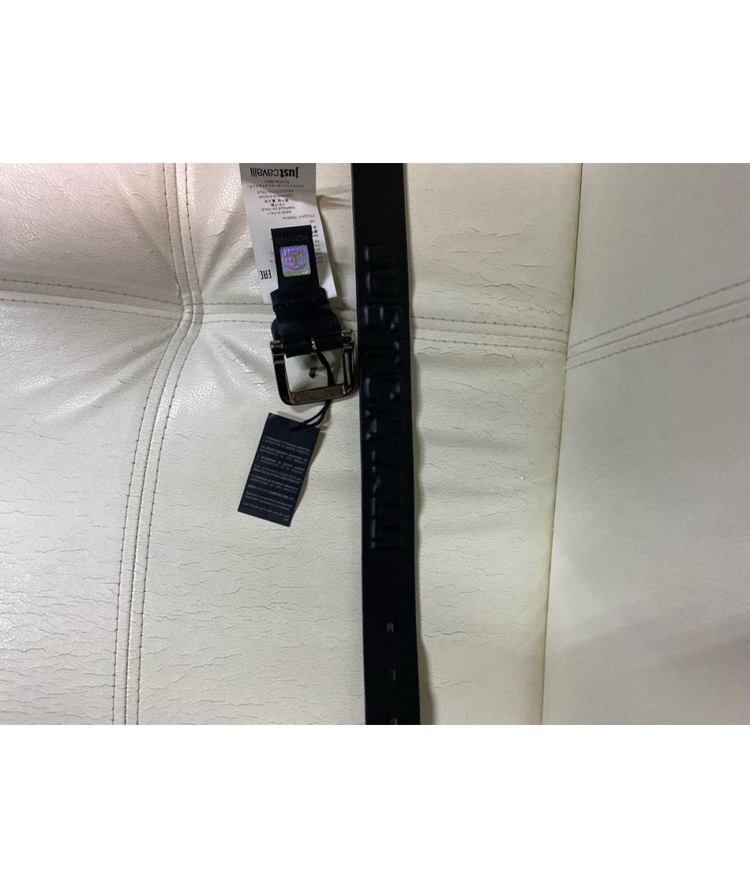 JUST CAVALLI Черный кожаный ремень, фото 5