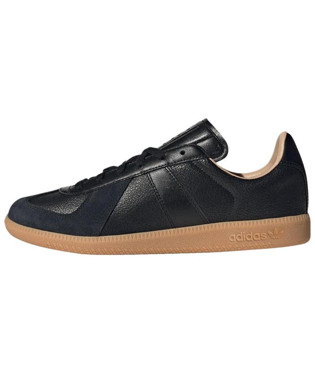 ADIDAS Черные кожаные кеды, фото 4