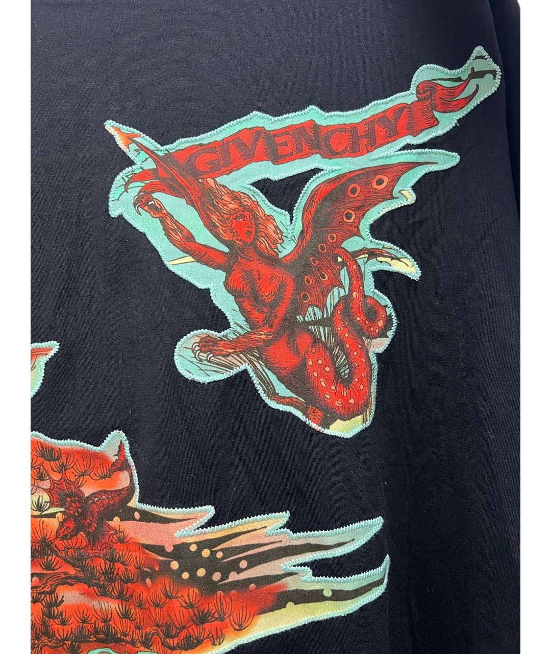 GIVENCHY Черная хлопковая футболка, фото 4