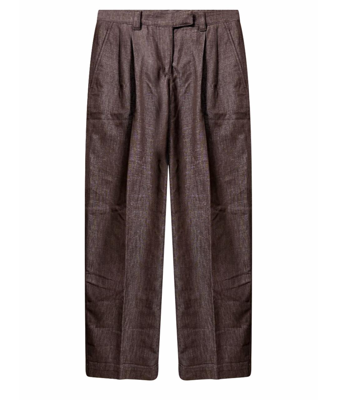 BRUNELLO CUCINELLI Коричневые прямые джинсы, фото 1