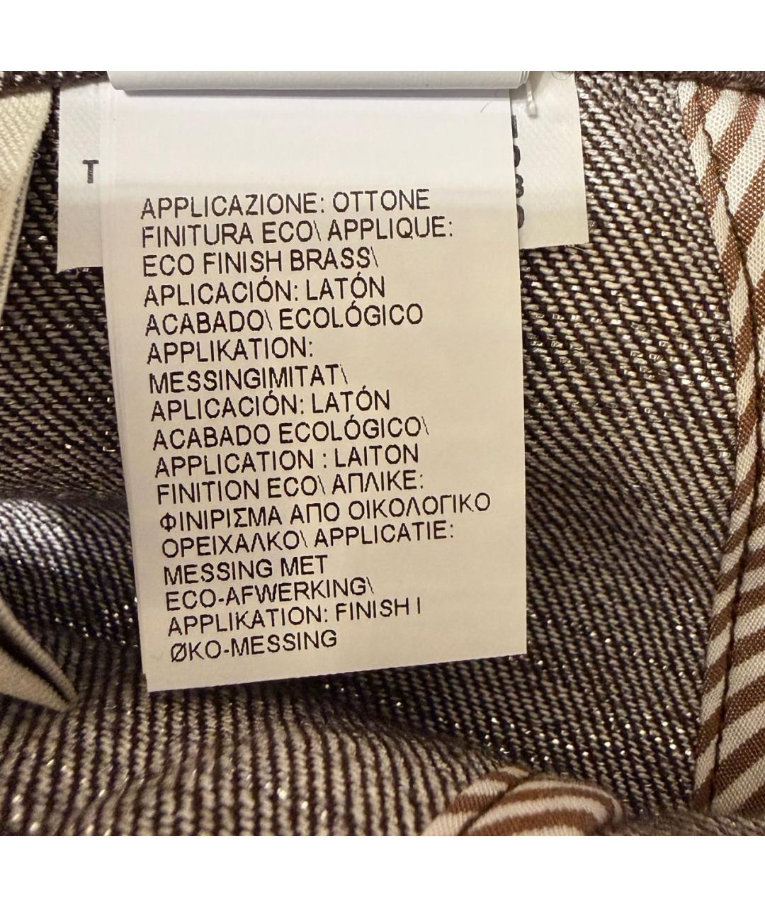 BRUNELLO CUCINELLI Коричневые прямые джинсы, фото 6