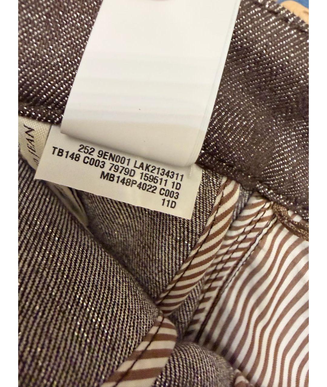 BRUNELLO CUCINELLI Коричневые прямые джинсы, фото 8