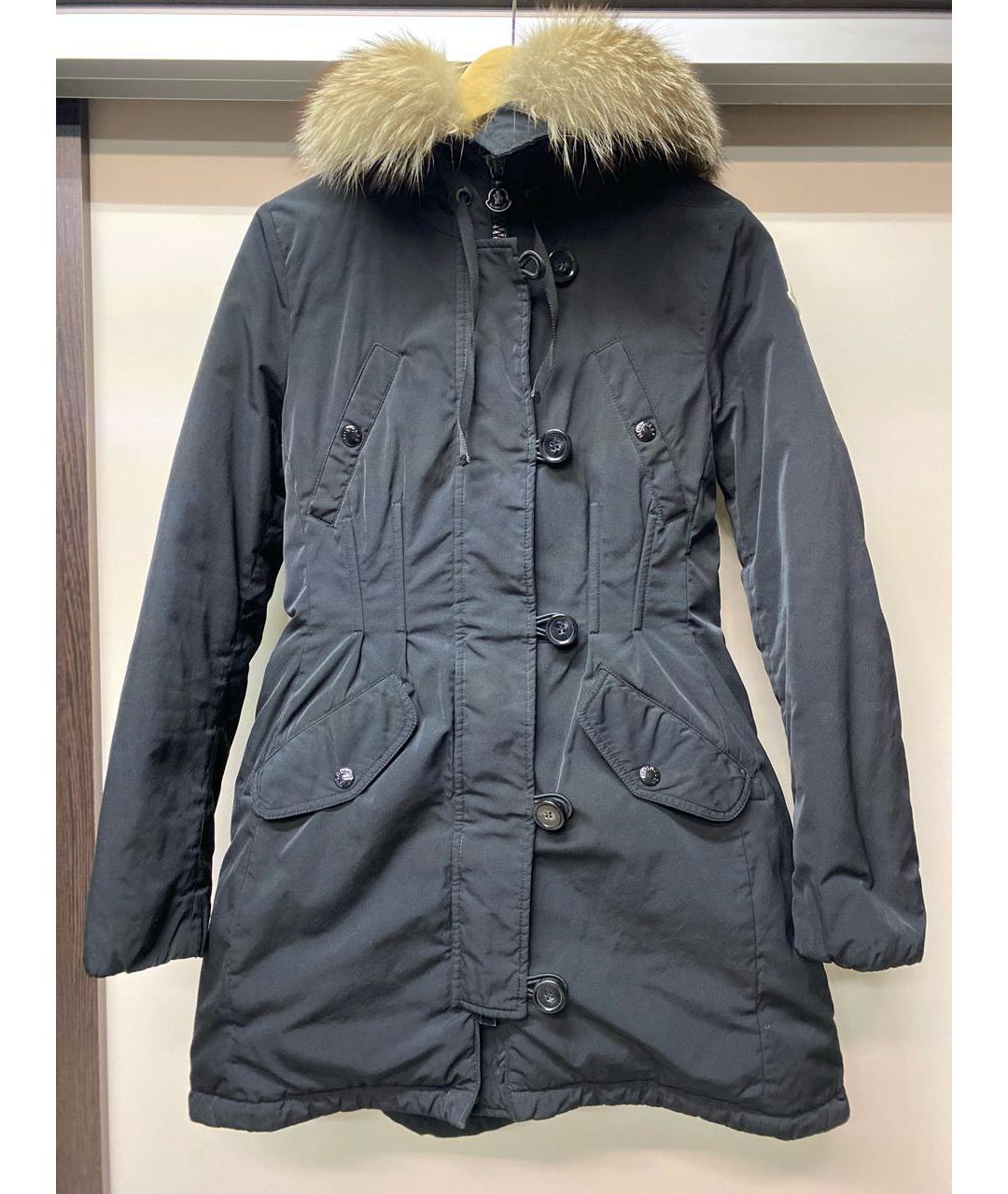 MONCLER Черная полиэстеровая парка, фото 9