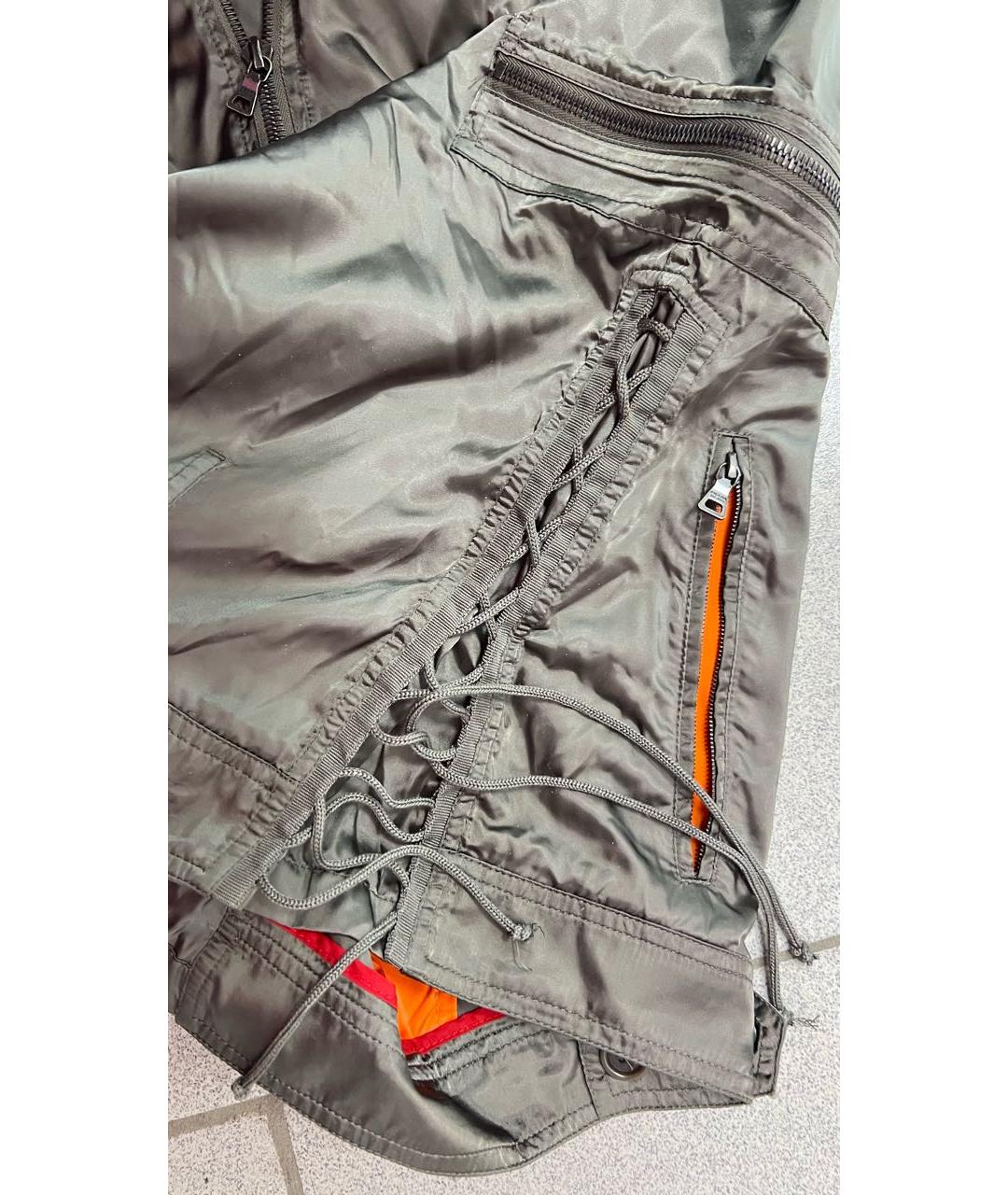 PRADA Хаки вискозная юбка миди, фото 5