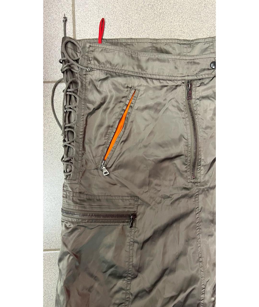 PRADA Хаки вискозная юбка миди, фото 2