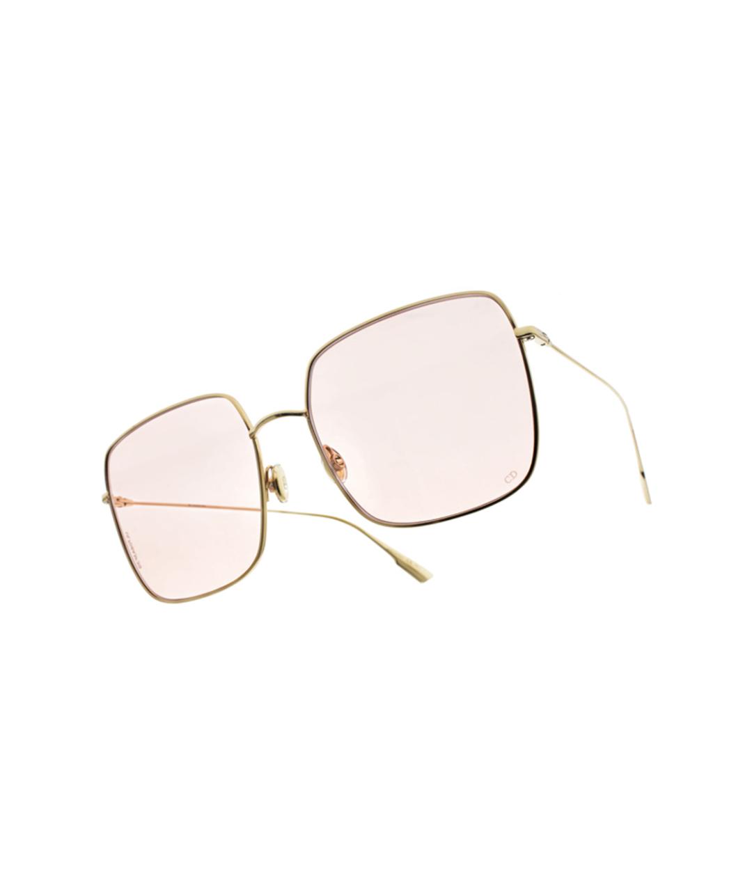 CHRISTIAN DIOR Золотые металлические солнцезащитные очки, фото 2