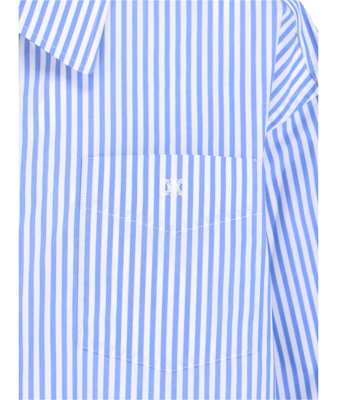 CELINE Голубая хлопковая рубашка, фото 3