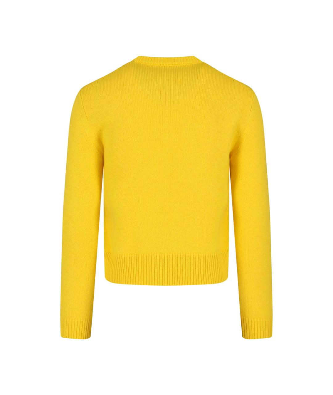 CELINE Желтый кашемировый джемпер / свитер, фото 2