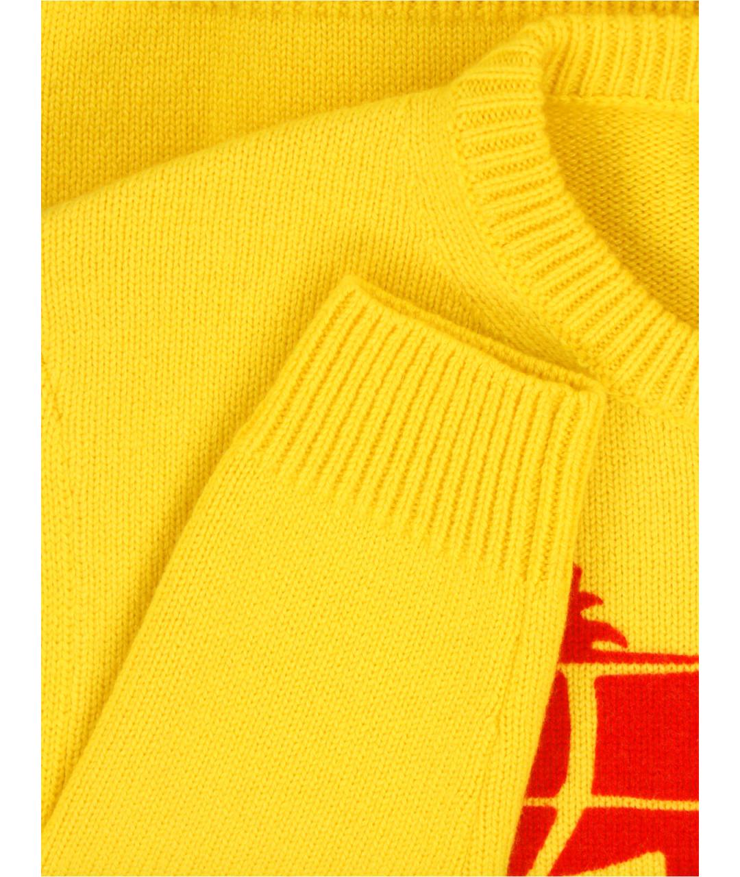 CELINE Желтый кашемировый джемпер / свитер, фото 4