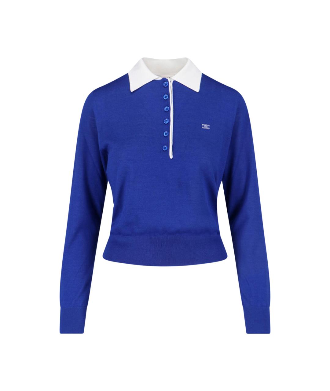 CELINE Синий кашемировый джемпер / свитер, фото 1