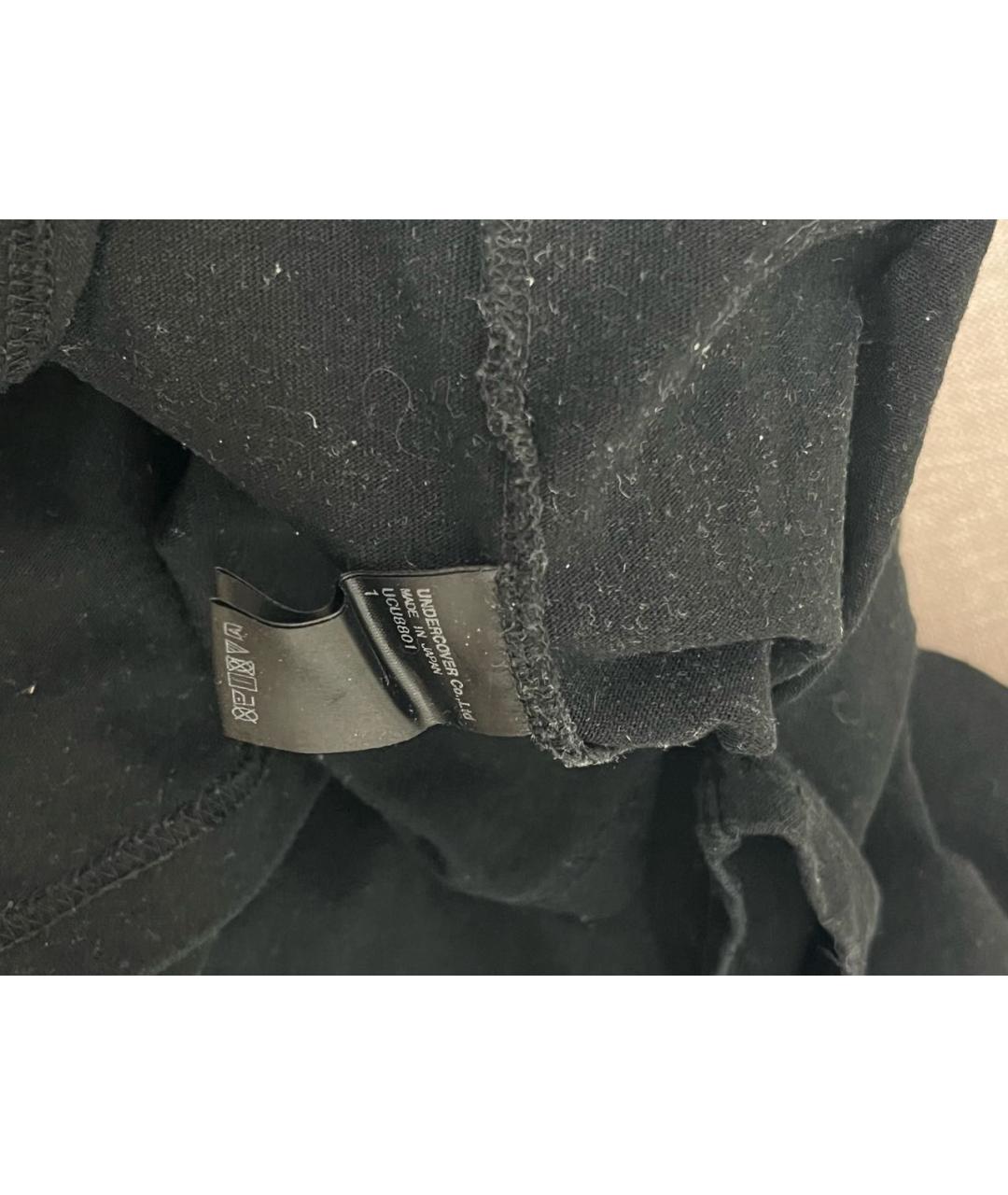 UNDERCOVER Черная хлопковая футболка, фото 4