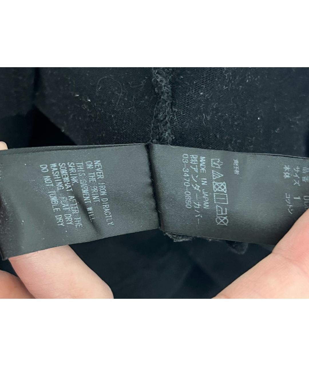 UNDERCOVER Черная хлопковая футболка, фото 2