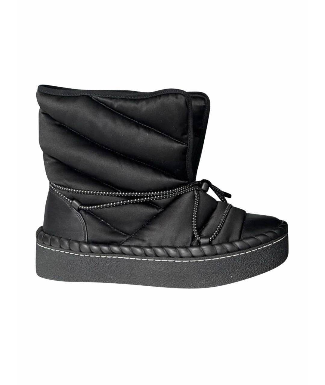 TORY BURCH Черные текстильные ботинки, фото 1