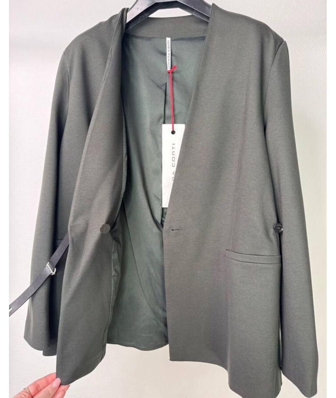 LIVIANA CONTI Коричневый вискозный костюм с брюками, фото 4