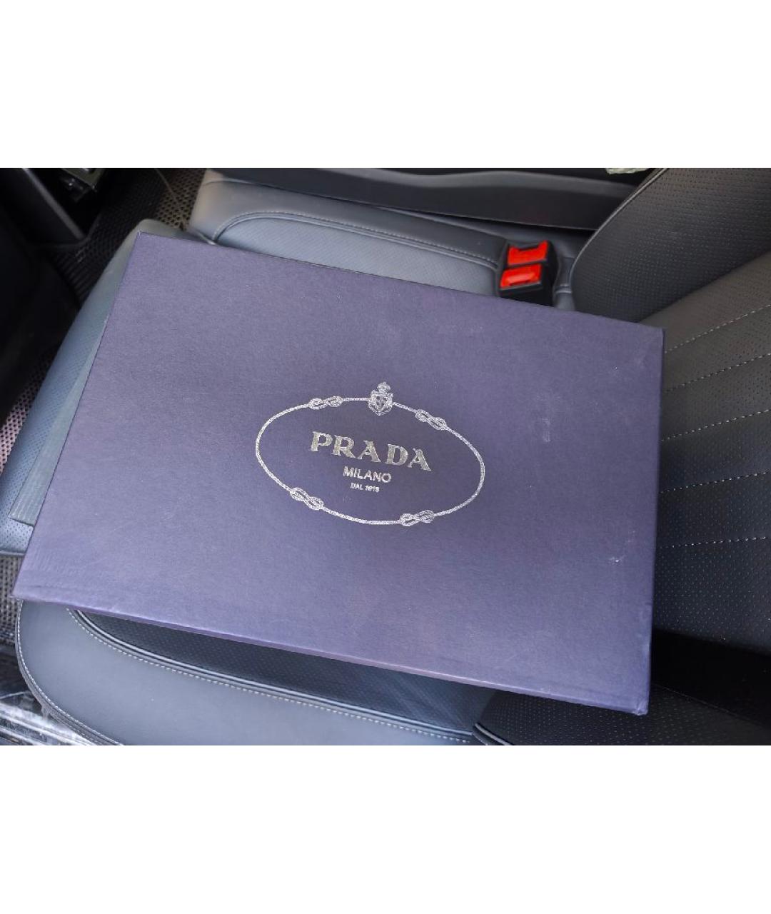 PRADA Белые кожаные кеды, фото 5