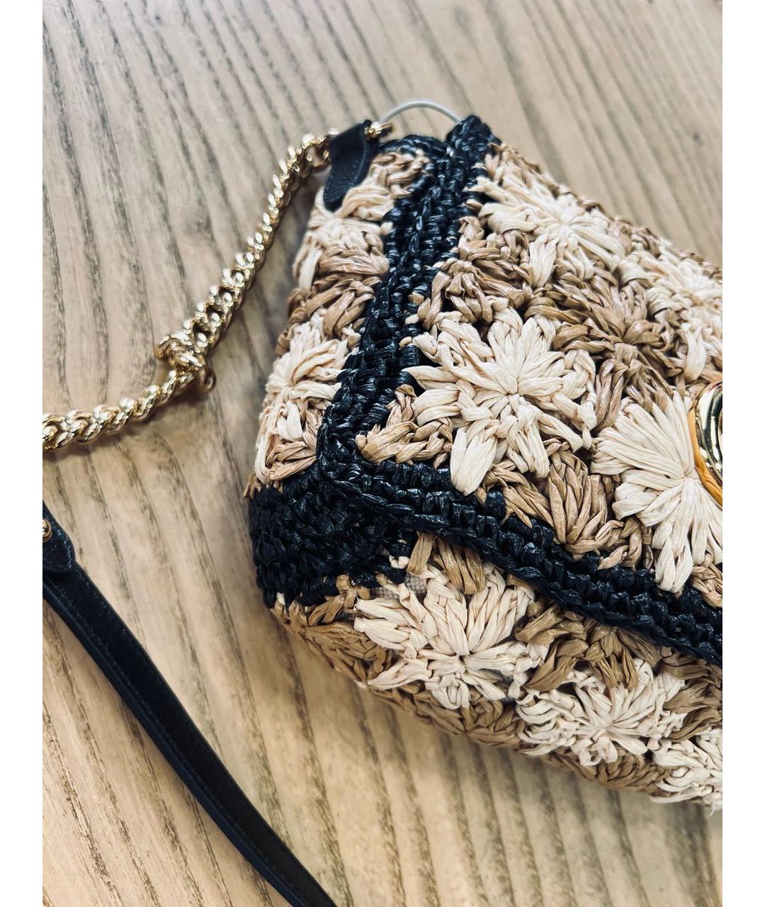 GUCCI Бежевая пелетеная сумка через плечо, фото 3