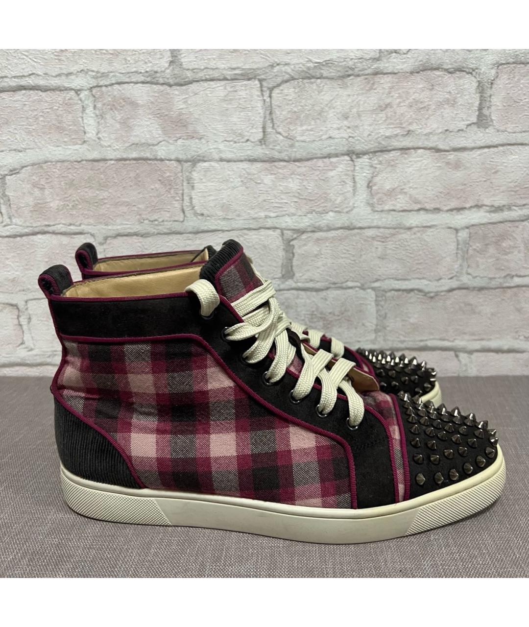 CHRISTIAN LOUBOUTIN Замшевые высокие кроссовки / кеды, фото 2