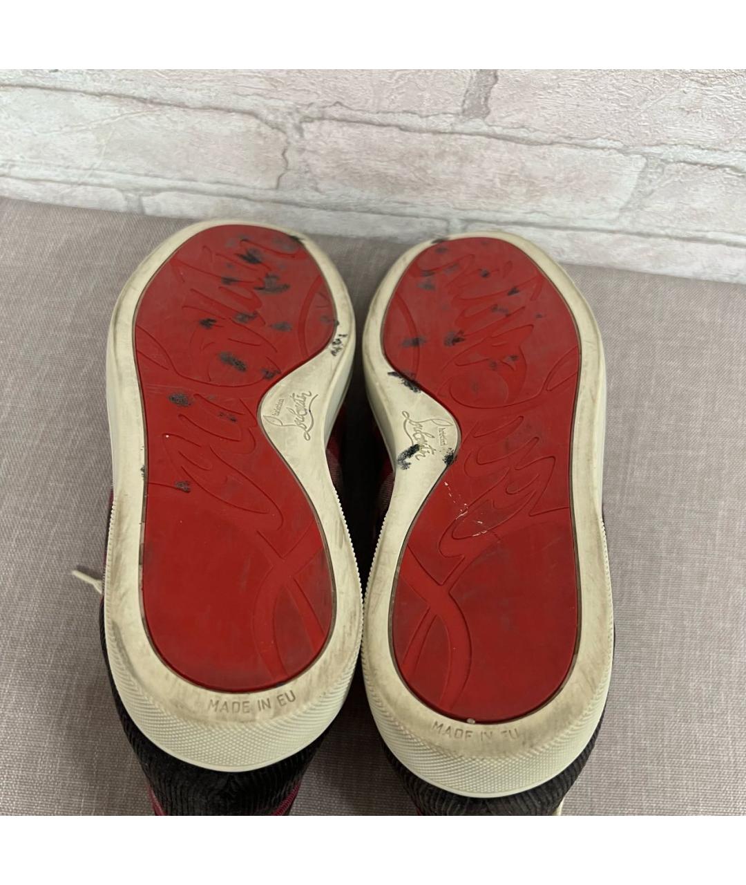 CHRISTIAN LOUBOUTIN Замшевые высокие кроссовки / кеды, фото 4