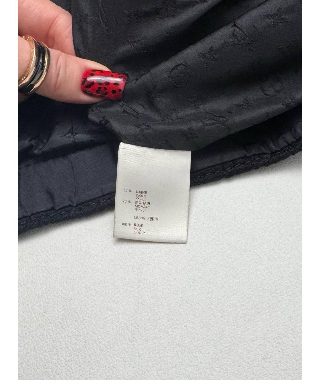 LOUIS VUITTON Черное шерстяное пальто, фото 5