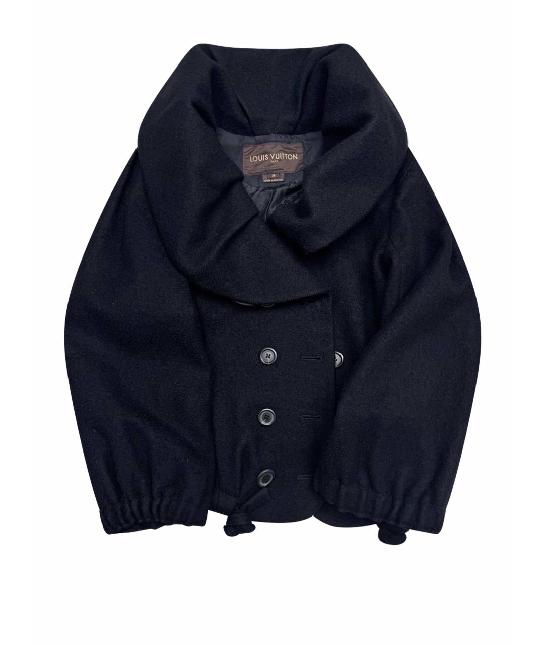 LOUIS VUITTON Черное шерстяное пальто, фото 1