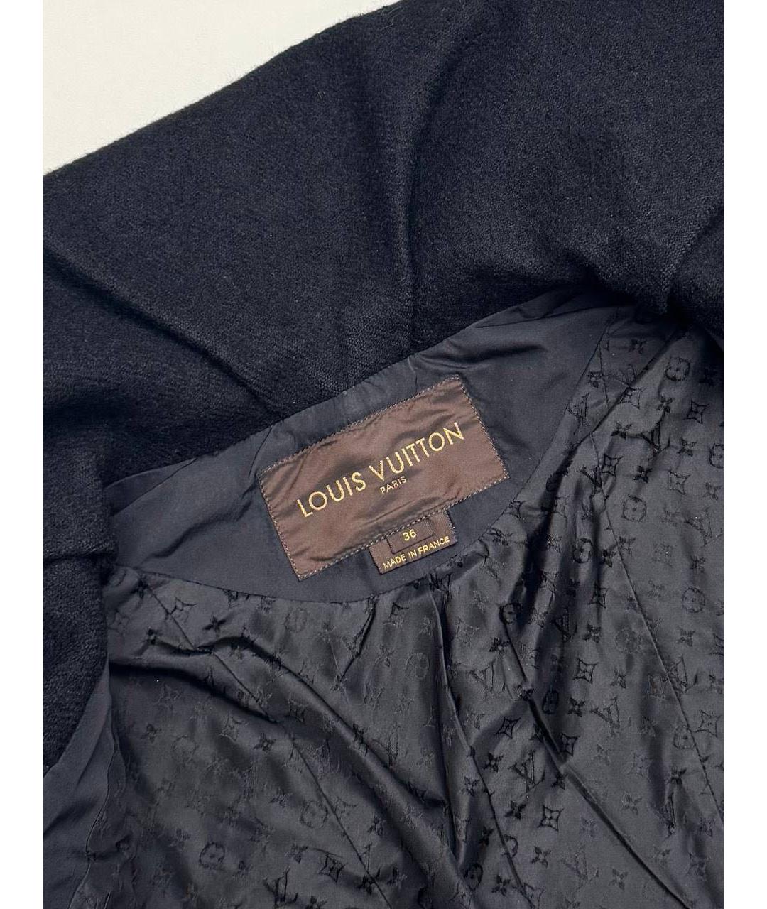 LOUIS VUITTON Черное шерстяное пальто, фото 3