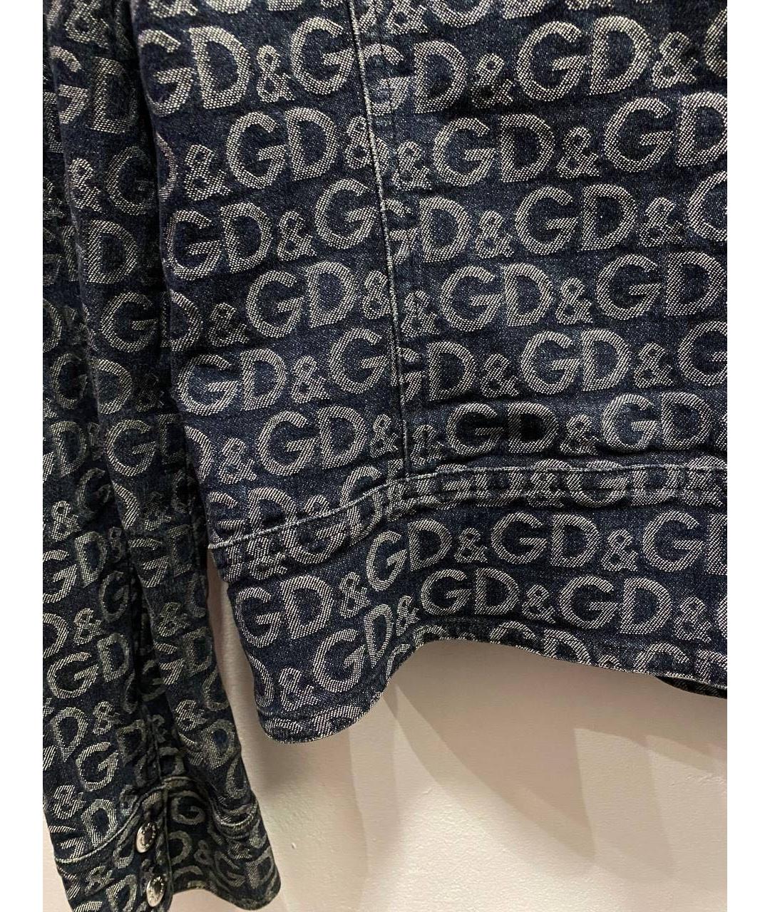 DOLCE&GABBANA Темно-синяя деним куртка, фото 5