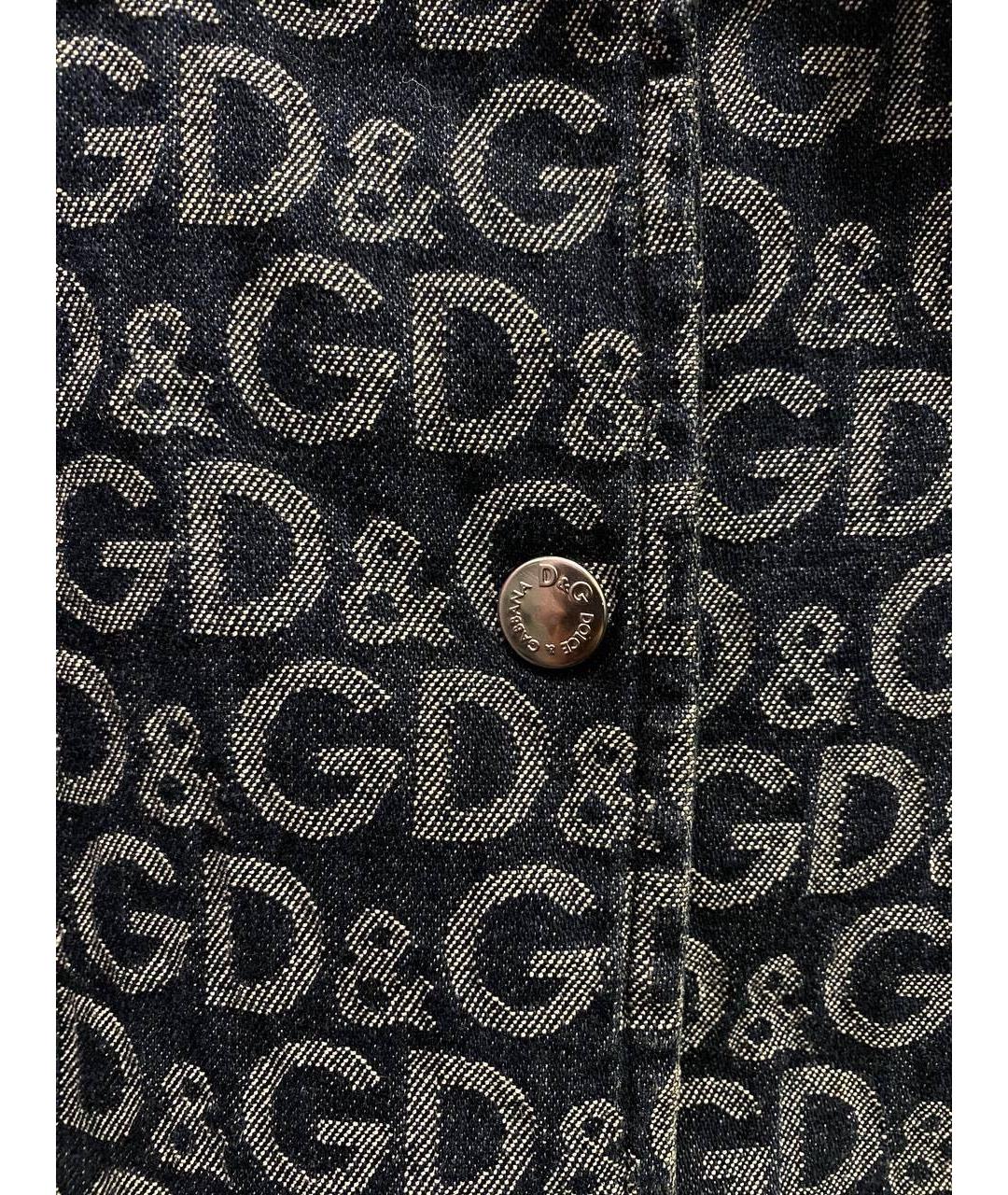 DOLCE&GABBANA Темно-синяя деним куртка, фото 3