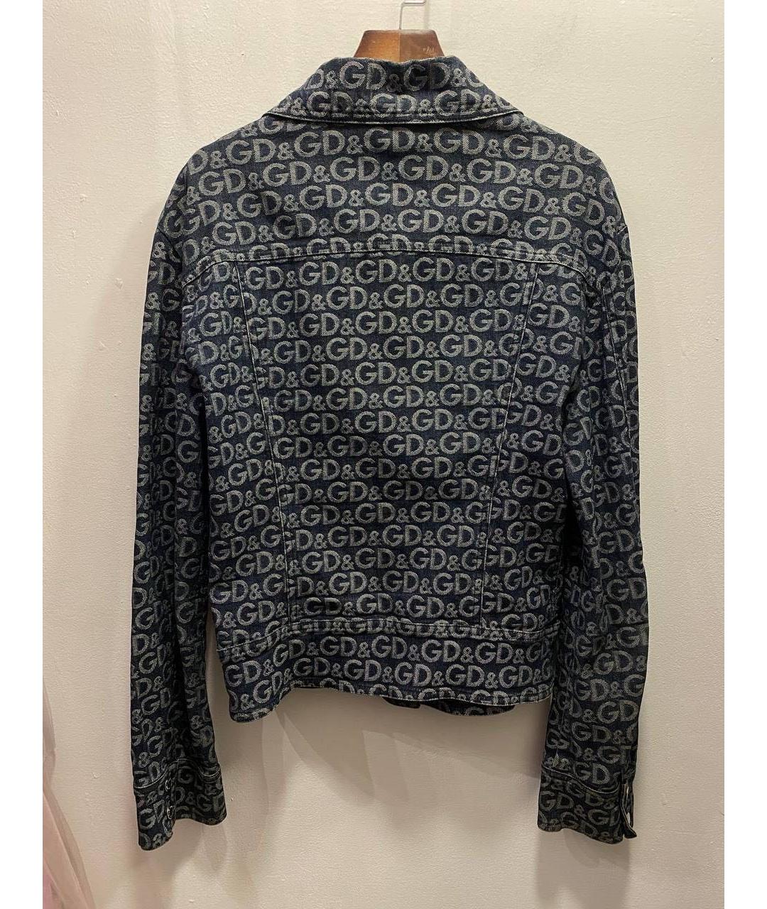 DOLCE&GABBANA Темно-синяя деним куртка, фото 2