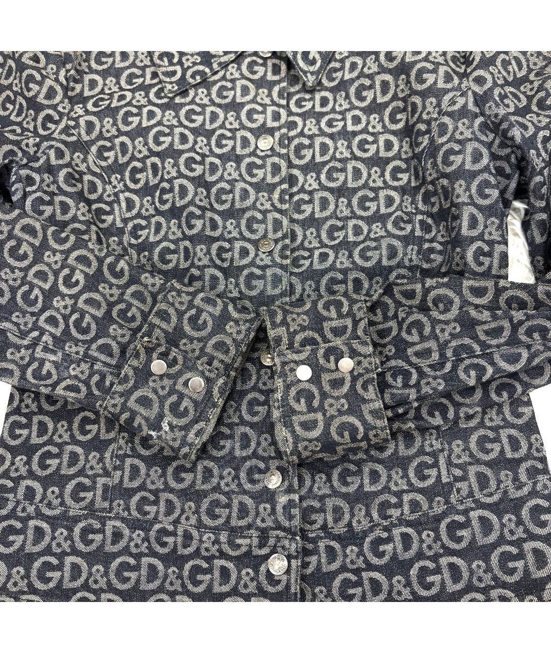 DOLCE&GABBANA Темно-синяя деним куртка, фото 7