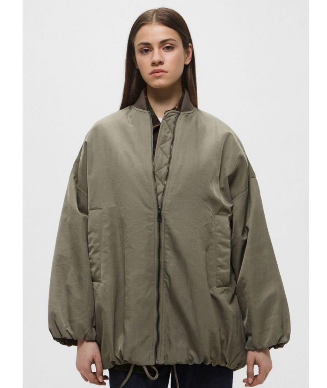 WEEKEND MAX MARA Хаки полиамидовая куртка, фото 6