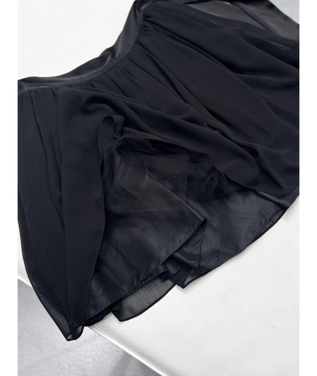 MOSCHINO Черная полиэстеровая юбка мини, фото 2