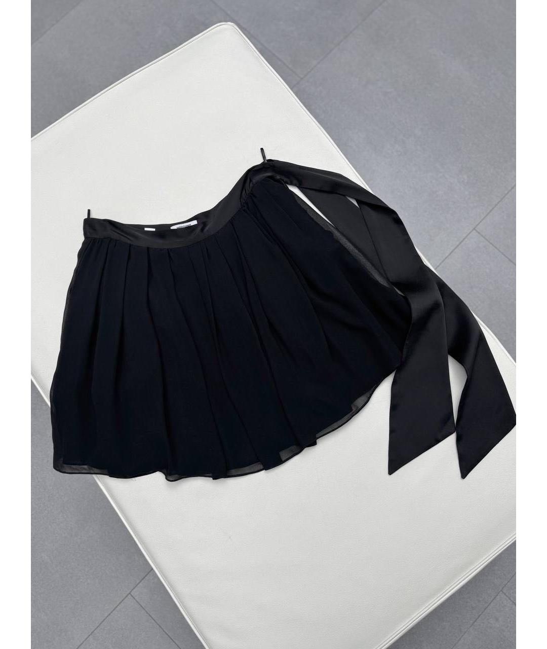 MOSCHINO Черная полиэстеровая юбка мини, фото 6