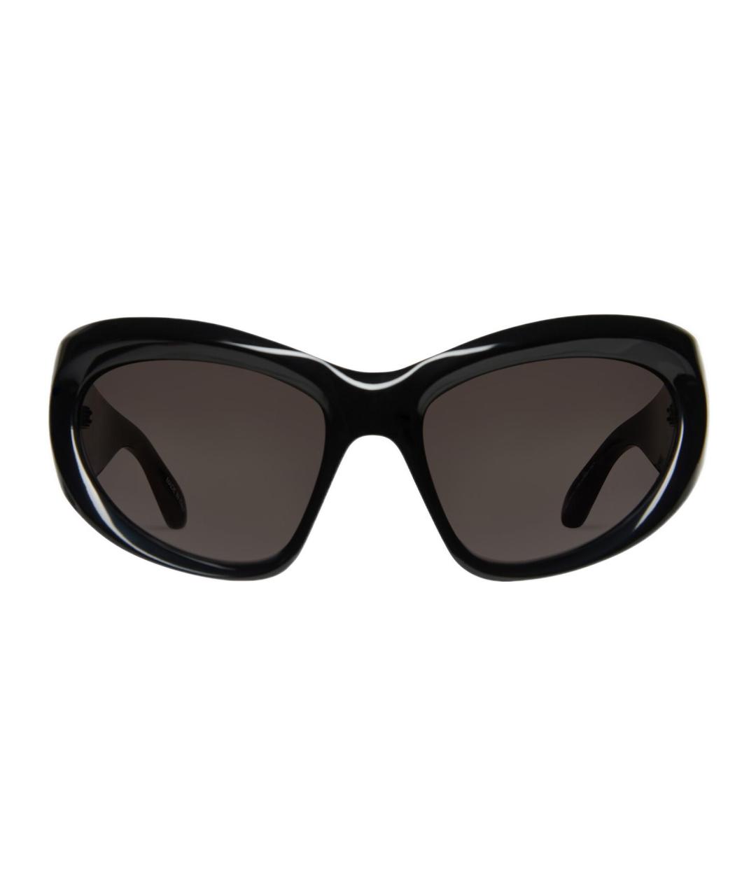 BALENCIAGA Черные пластиковые солнцезащитные очки, фото 2