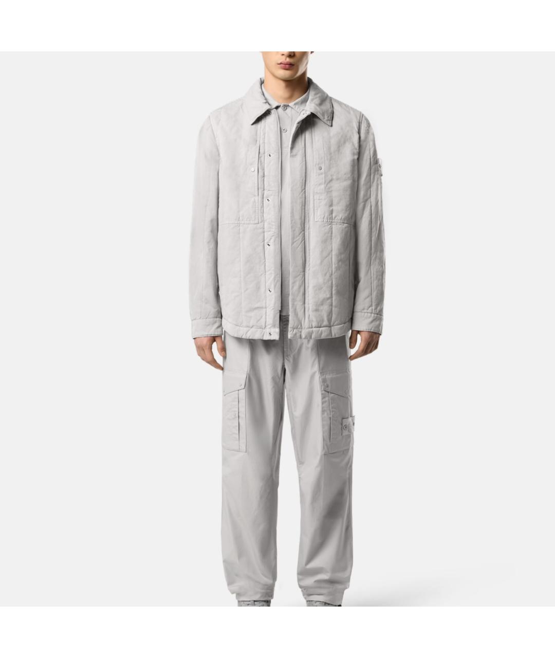 STONE ISLAND Серые повседневные брюки, фото 3