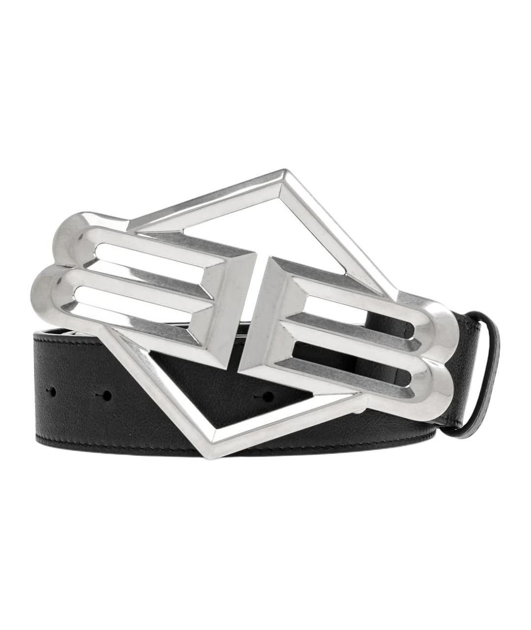 BALENCIAGA Черный кожаный ремень, фото 1