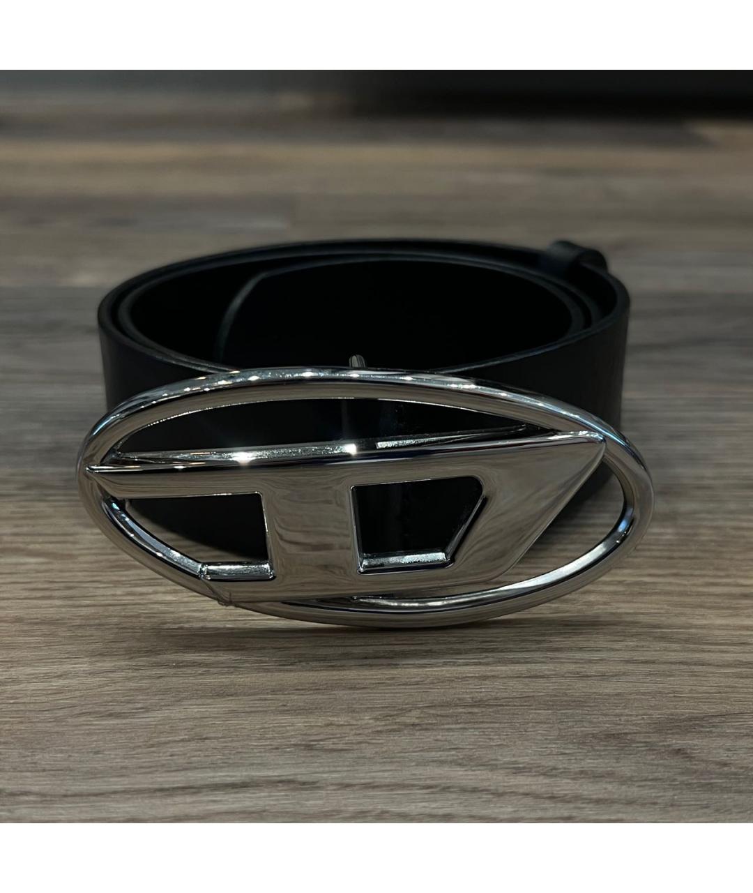 DIESEL Черный кожаный ремень, фото 4