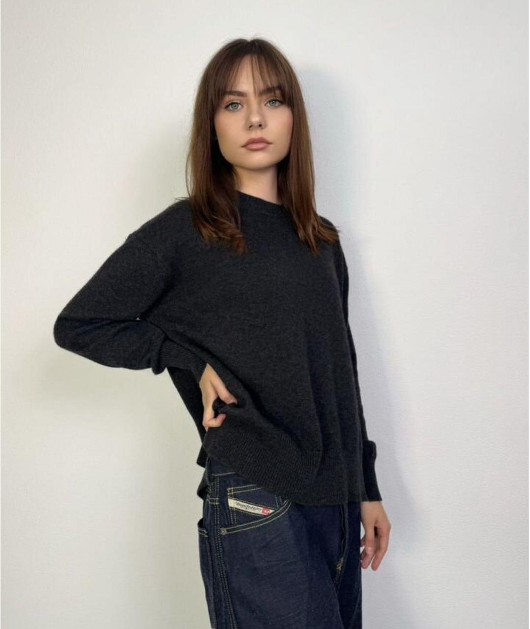 MAX MARA Серый шерстяной джемпер / свитер, фото 7