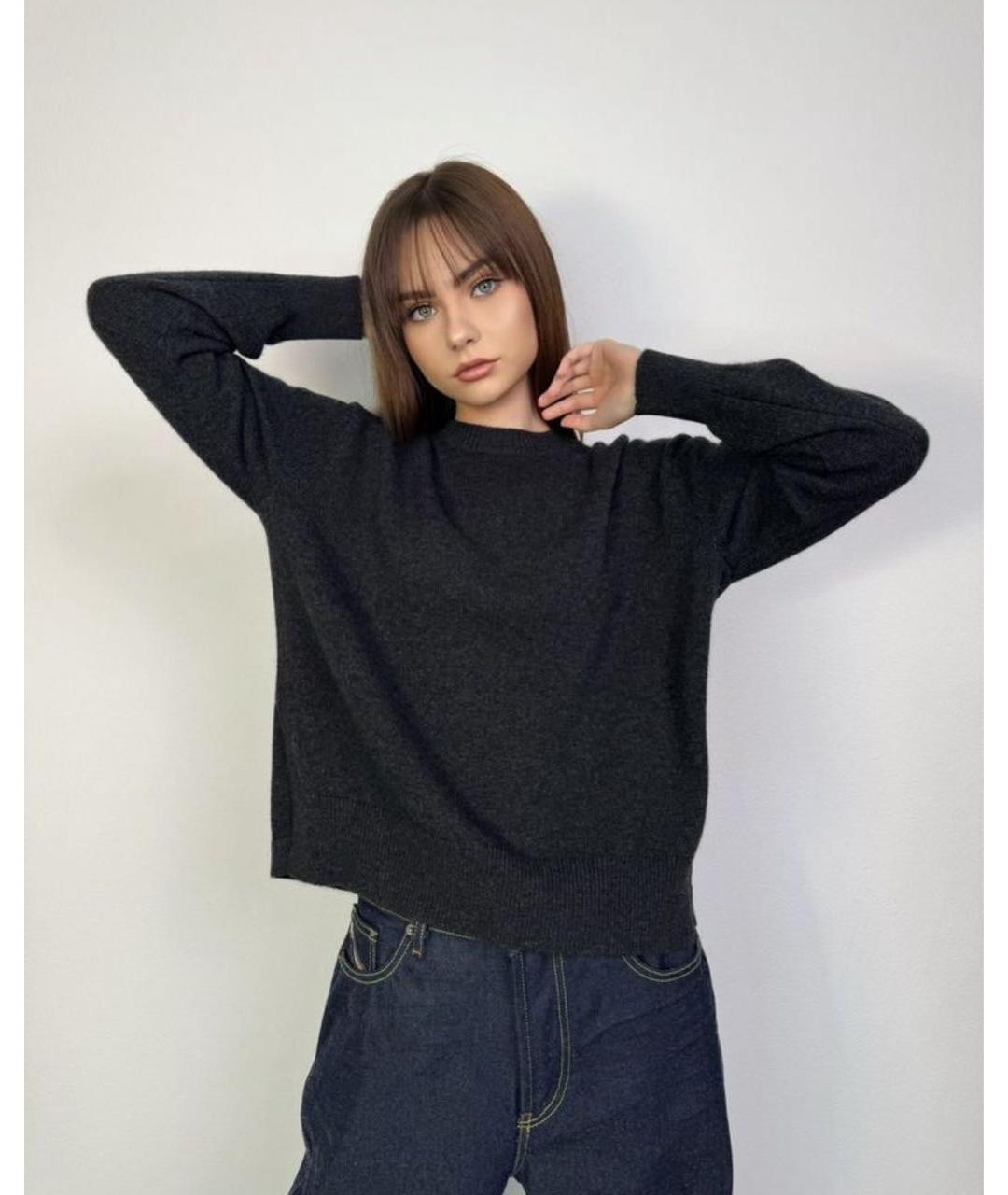 MAX MARA Серый шерстяной джемпер / свитер, фото 8