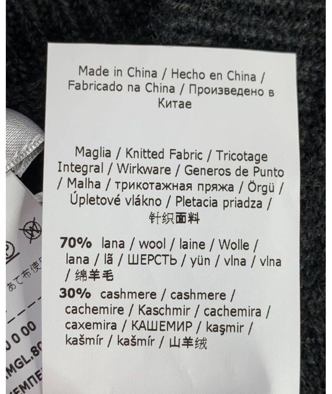 MAX MARA Серый шерстяной джемпер / свитер, фото 4