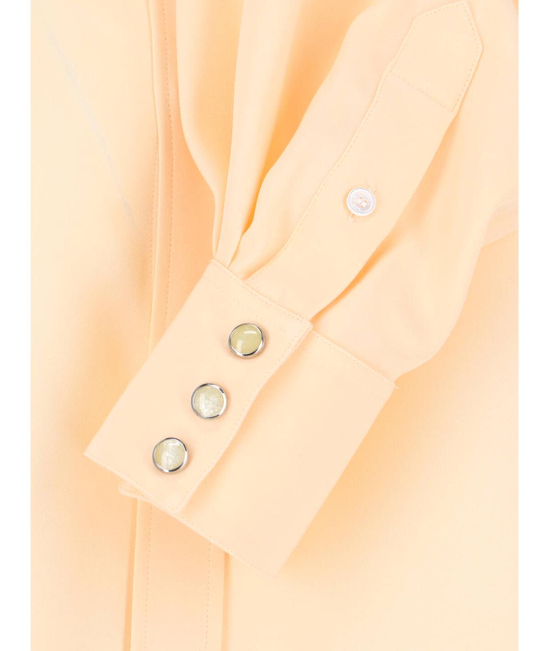 CELINE Бежевая вискозная рубашка, фото 5