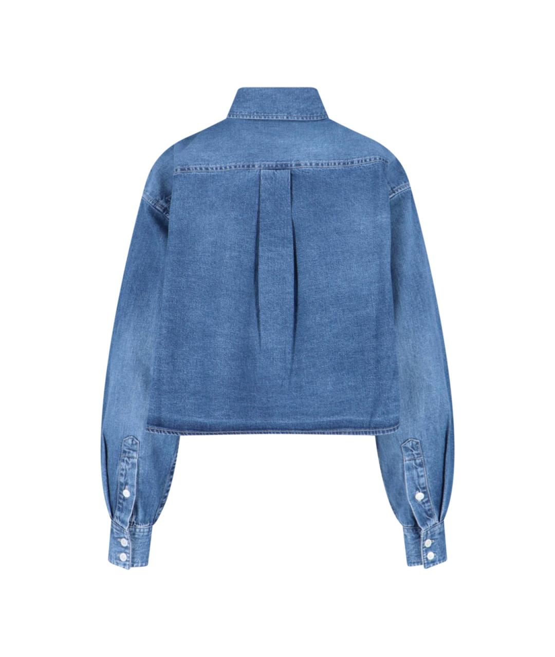 CELINE Голубая хлопковая рубашка, фото 2