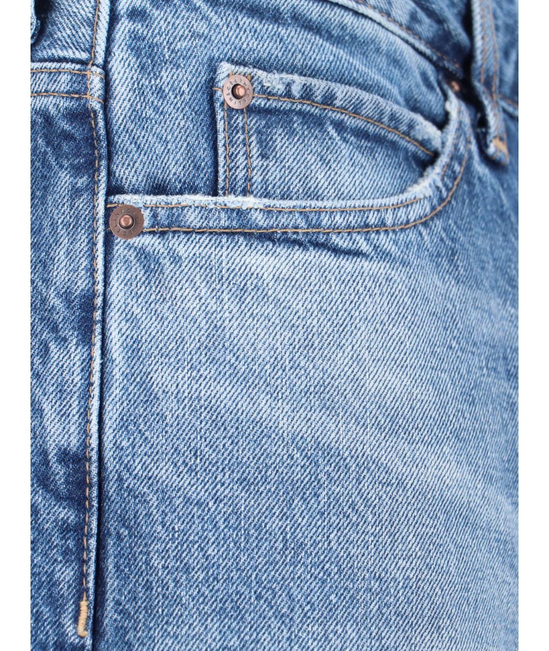 CELINE Голубые хлопковые прямые джинсы, фото 4