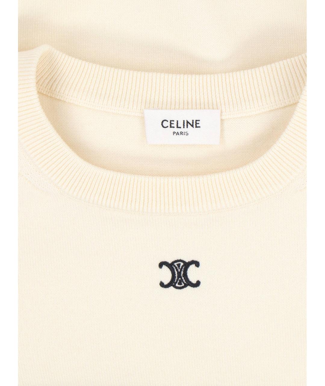 CELINE Бежевая шерстяная жилетка, фото 3