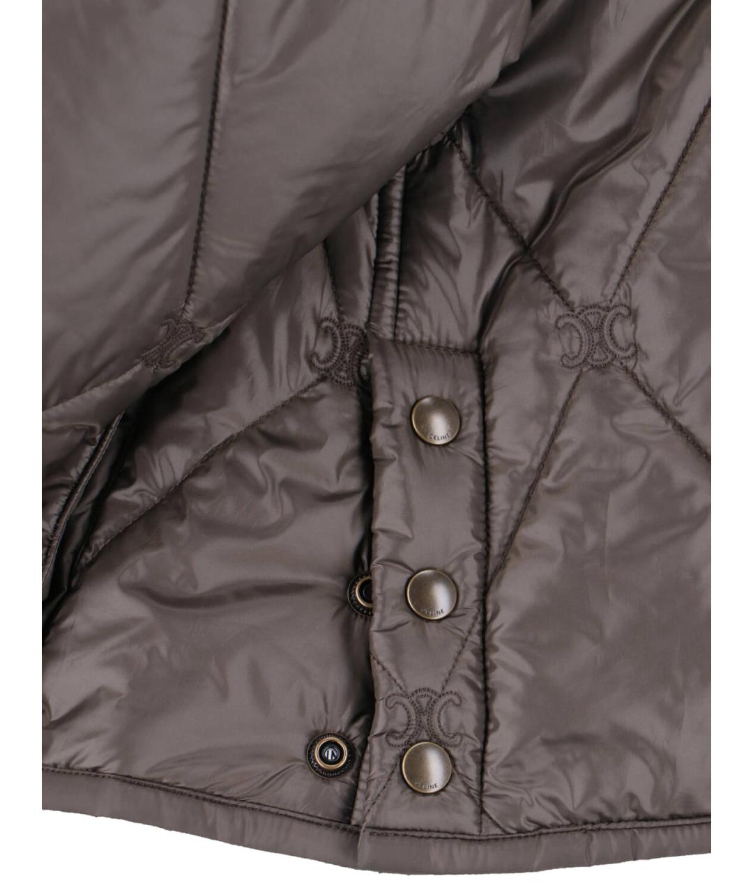 CELINE Коричневая полиамидовая куртка, фото 5