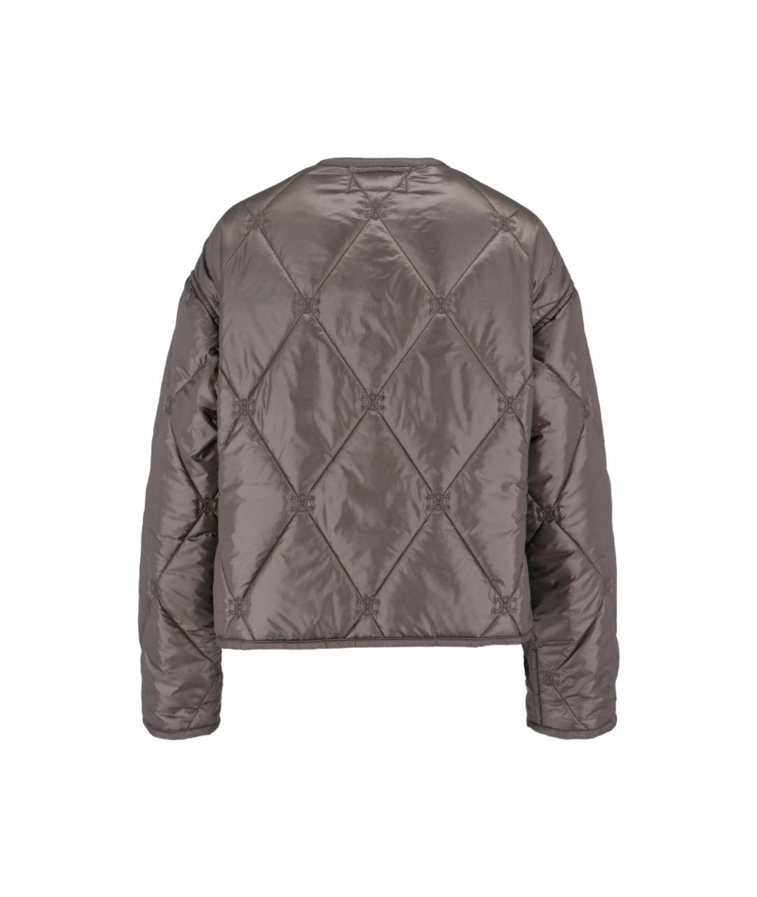 CELINE Коричневая полиамидовая куртка, фото 2